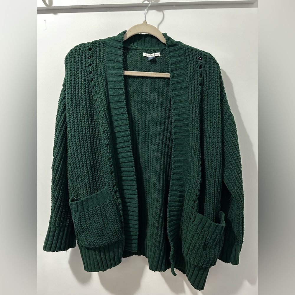 American Eagle Outfitters Forest Green Cardigan
